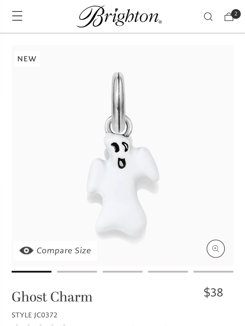 🎃Listing! 🆕 Brighton Ghost charm Enameled in white & black on both sides - Picture 4 of 10